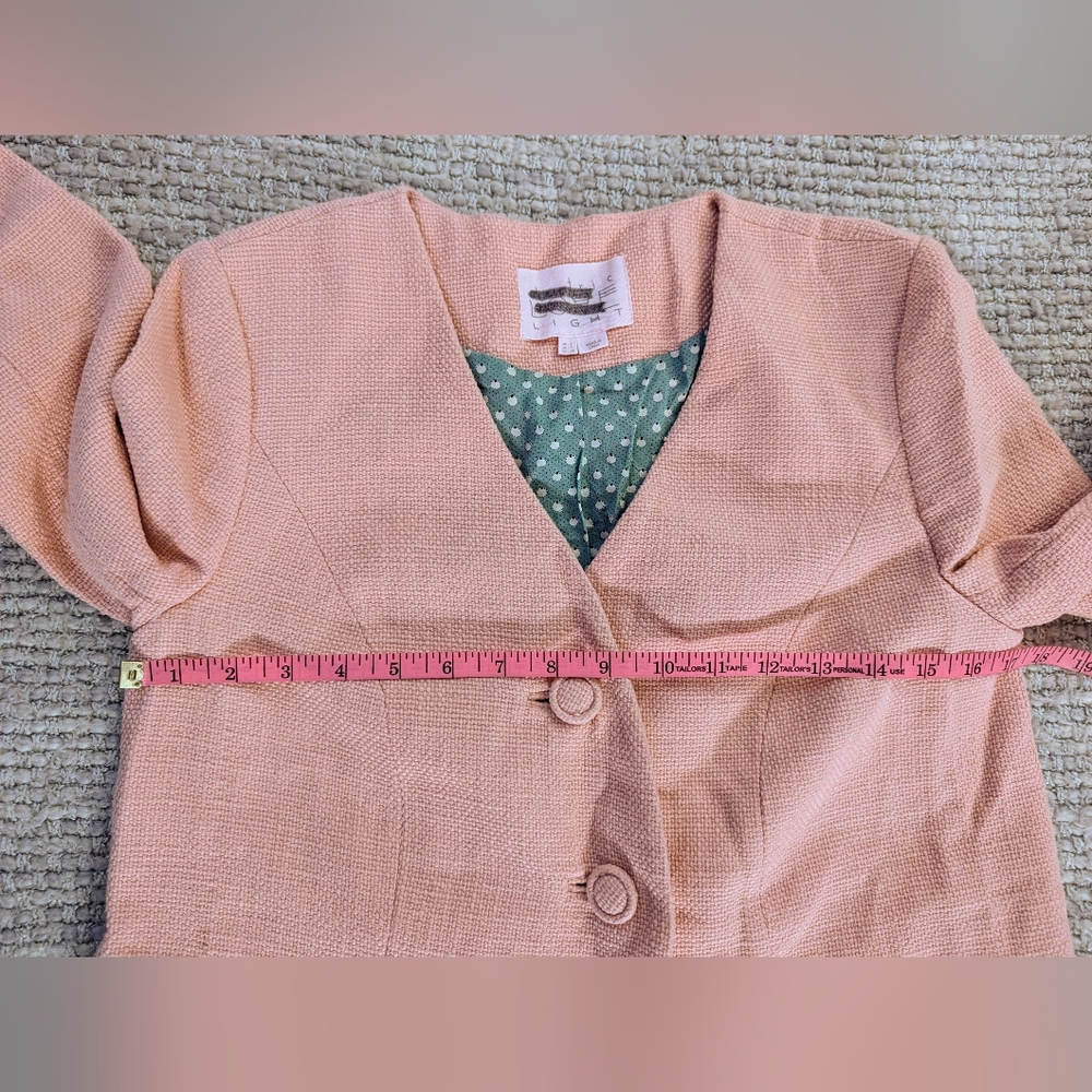 Anthropologie Electric Love Light Textured Petal Jacket in Pink Size US 2 - Picture 6 of 16